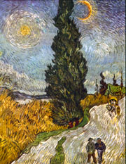 Art Work,  Road with Cypresses and Star